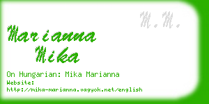 marianna mika business card